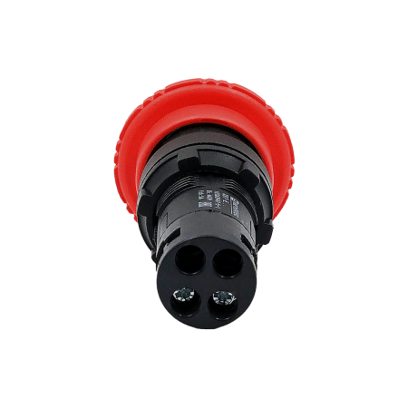 Кнопка грибовидная красная, возврат поворотом c фиксацией, Ø 40 мм,  1NC, IP54, пластик