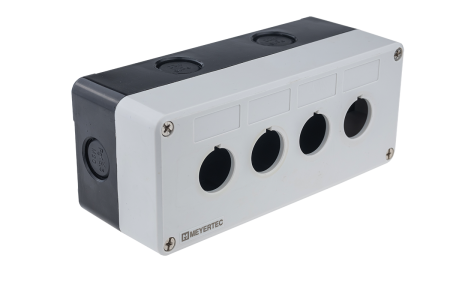 Корпус кнопочного поста, 4 отверстия, серый, IP54