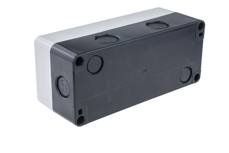 Корпус кнопочного поста, 4 отверстия, серый, IP54