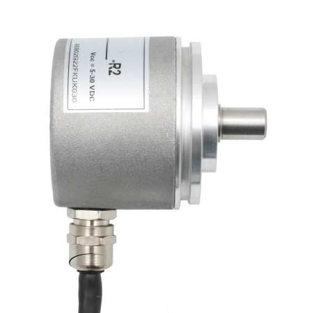 Инкрементальный программируемый энкодер D=50мм, выступающий вал 6мм, 3000 имп/об, 5…30VDC, выход TTL/HTL с инверсией