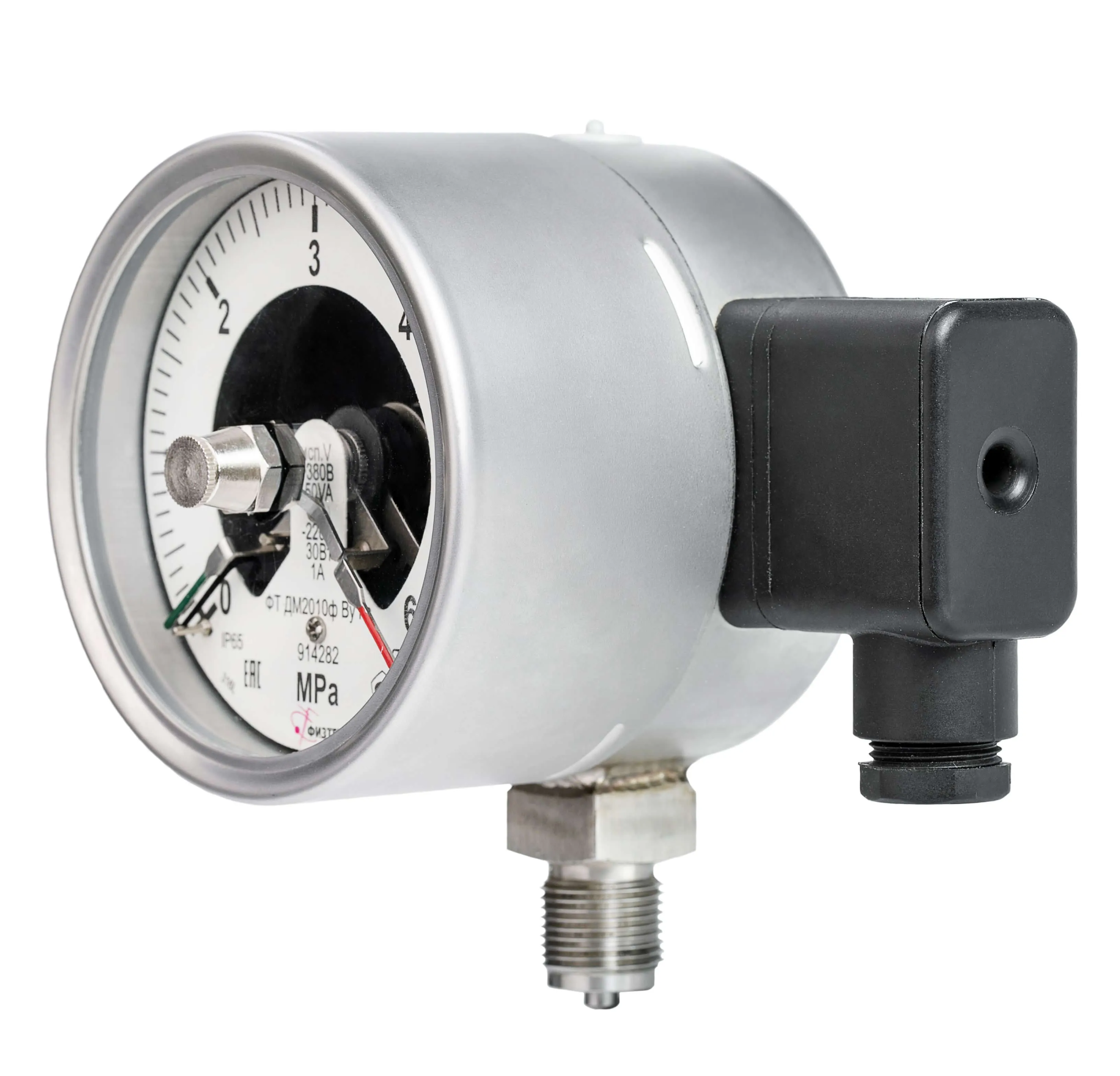 Вакуумметры, мановакуумметры, манометры электроконтактные коррозионностойкие виброустойчивые ДВ2010ф ВУ Кс IP65, ДА2010ф ВУ Кс IP65, ДМ2010ф ВУ Кс IP65 (Диаметр: 100 мм)