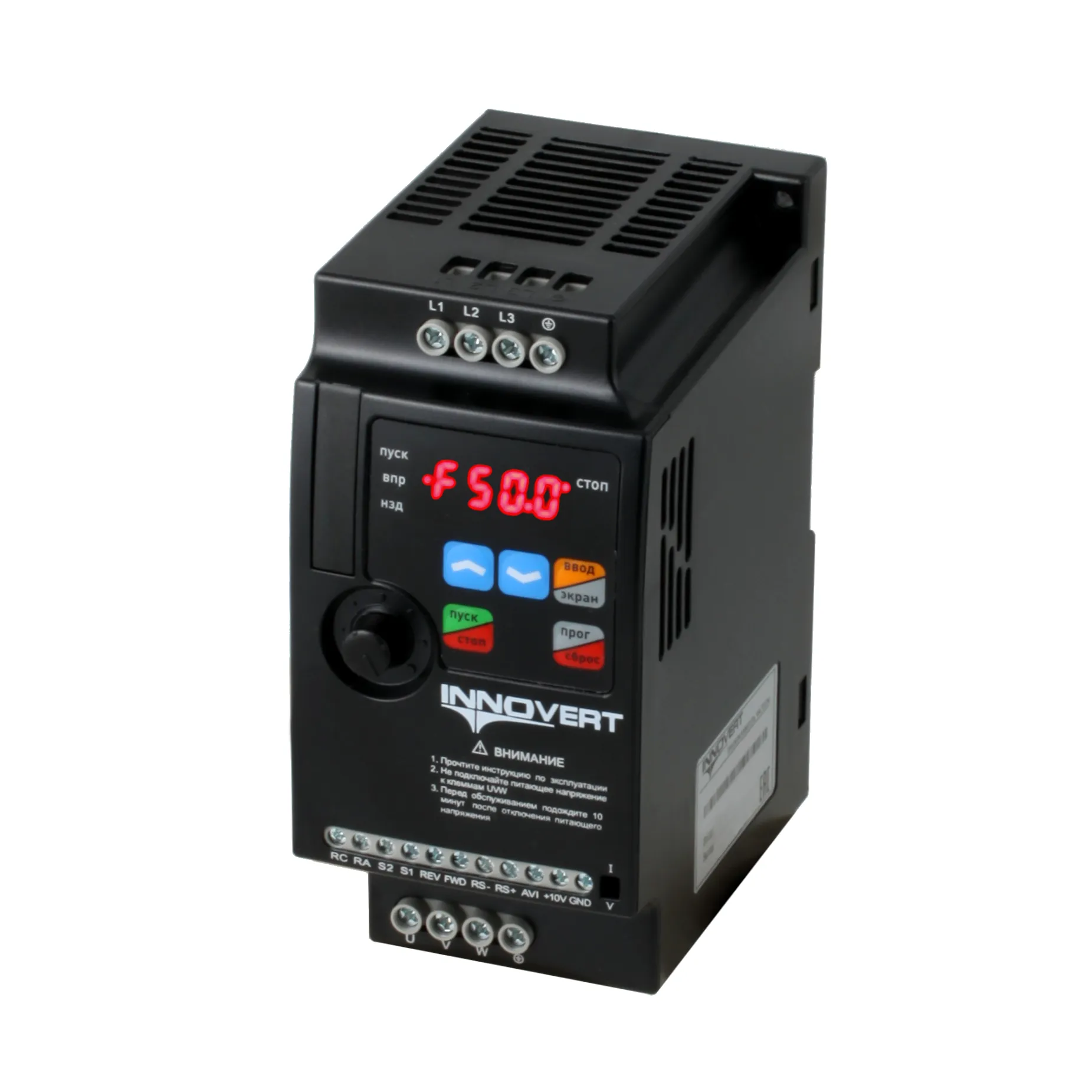 Преобразователь частоты INNOVERT VENT IVD222B43E (2,2 кВтx380 В), выходной ток 5 А