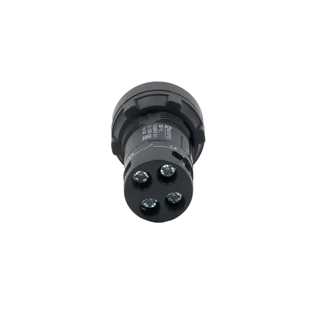 Кнопка желтая выступающая с подсветкой, 1NO, 220V AC, IP54, пластик