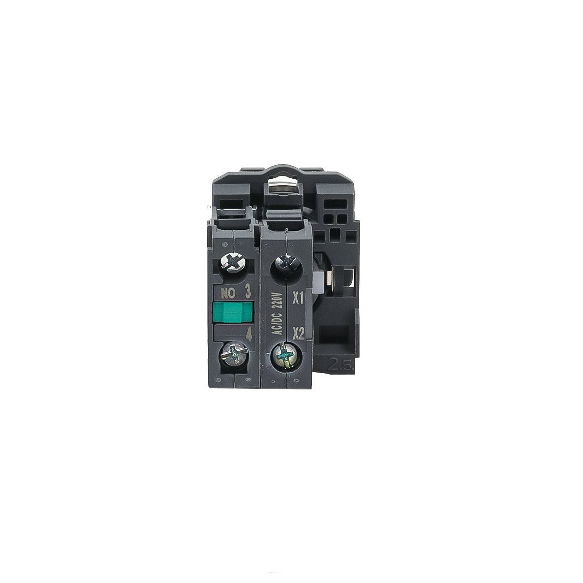 Переключатель  на 3 положения с фиксацией и подсветкой, синий, 1NO, 220V AC/DC, IP65, пластик