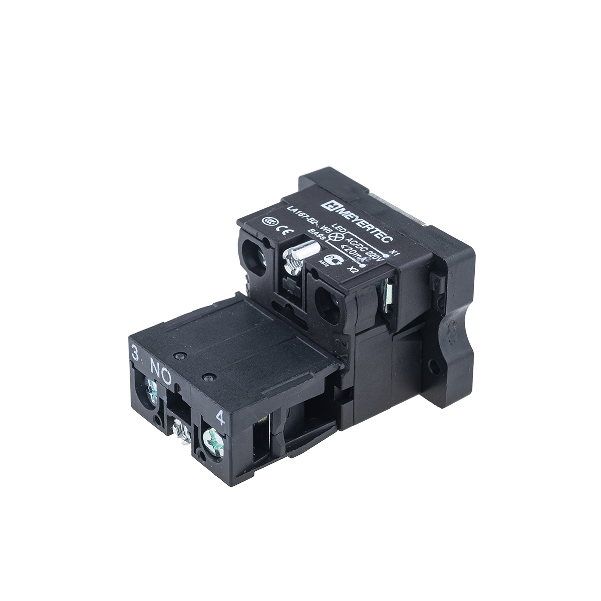 Основание с подсветкой 1NO синий 220V, пластик